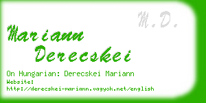 mariann derecskei business card